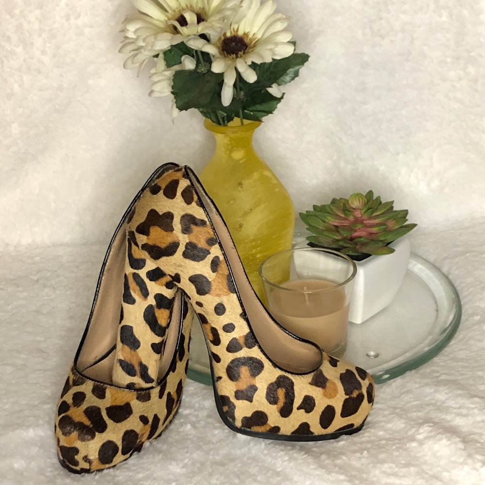 Chunky Leopard Heels